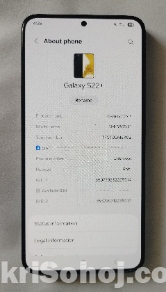 Samsung Galaxy s22 Plus dual sim snapdragon